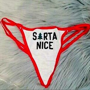 NIB! VS PINK Christmas “Sorta Nice” Thong